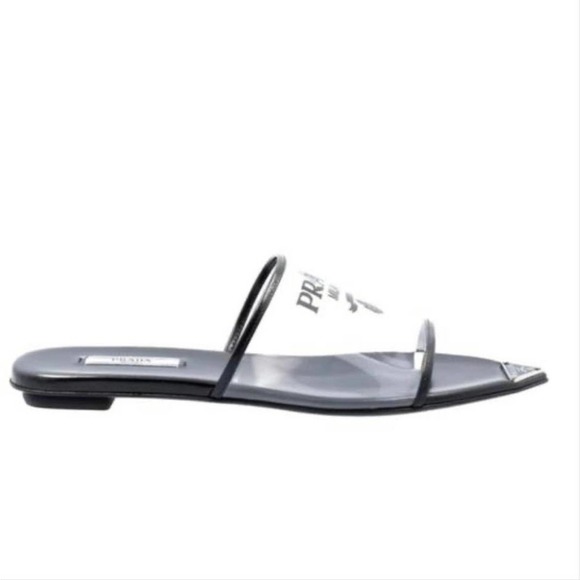 PRADA Plexiglas logo printed clear PVC slides - Picture 2 of 6